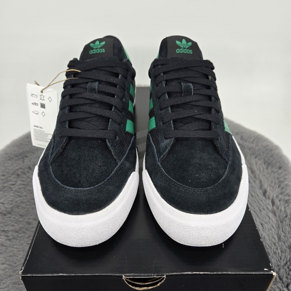 New adidas Nora 'Black Court Green' Men's Suede Shoes Size 10 - Picture 2 of 8